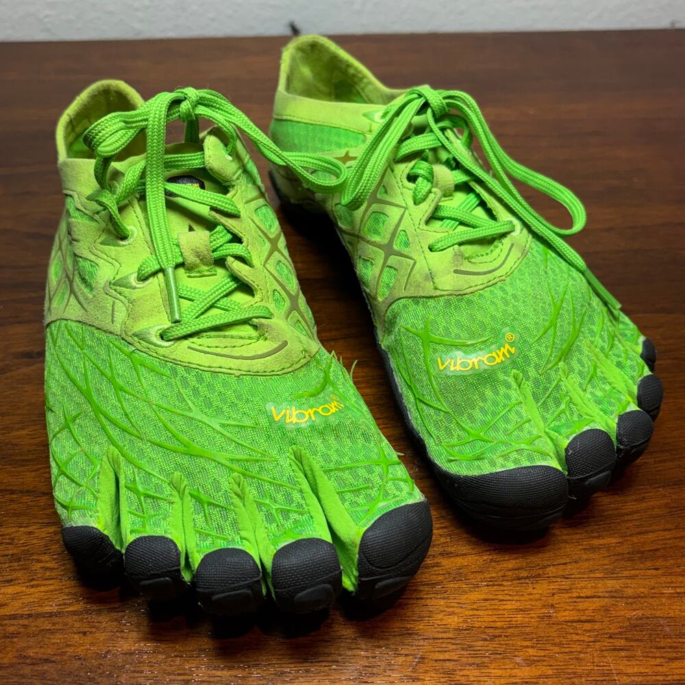 Vibram FiveFingers Seeya LS Shoes 40 Neon Green Barefoot Running Trek Running
